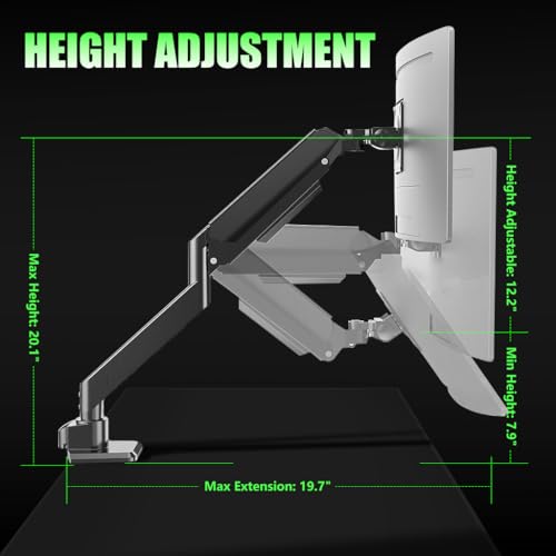 Verilux® Aluminum Alloy Monitor Mount Adjustable Monitor Stand with Flexible Arm Ergonomic Screen Holder Desk Clamp for 32 to 49 Inch Displays Supports Up to 20kg Verilux® Aluminum Alloy Monitor Mount Adjustable Monitor Stand with Flexible Arm Ergonomic Screen Holder Desk Clamp for 32 to 49 Inch Displays Supports Up to 20kg